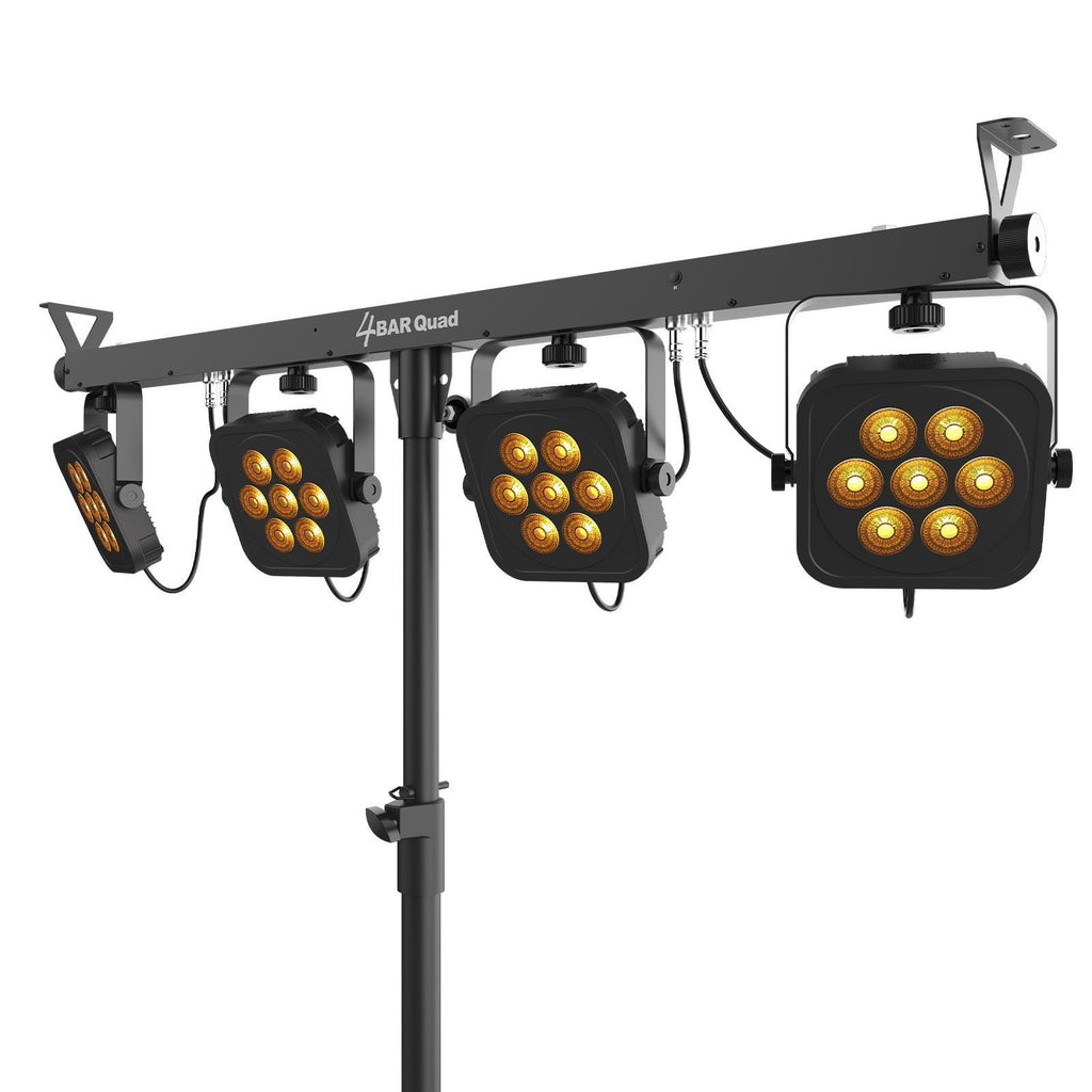 Chauvet DJ 4Bar Quad Complete Wash Lighting System with Hurricane 700 Fog Machine Package