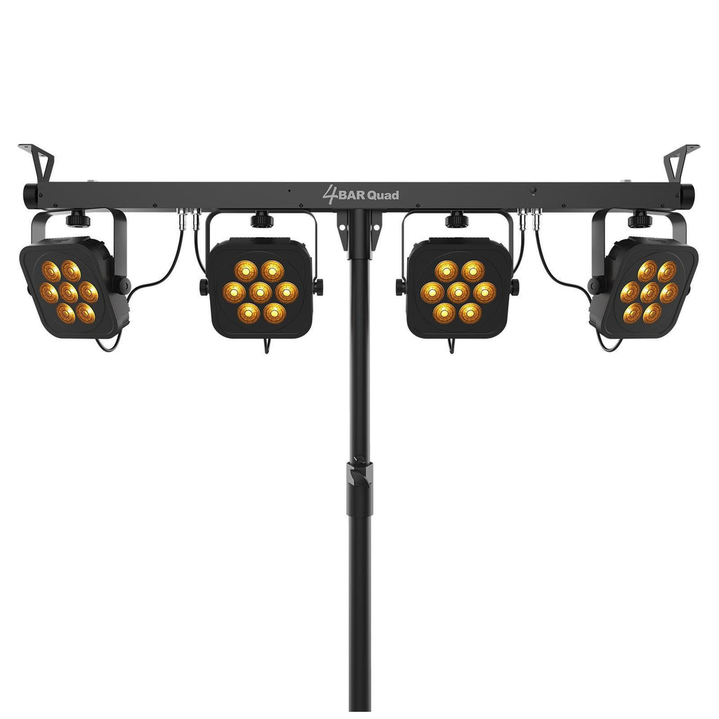 Chauvet DJ 4Bar Quad Complete Wash Lighting System with Hurricane 700 Fog Machine Package