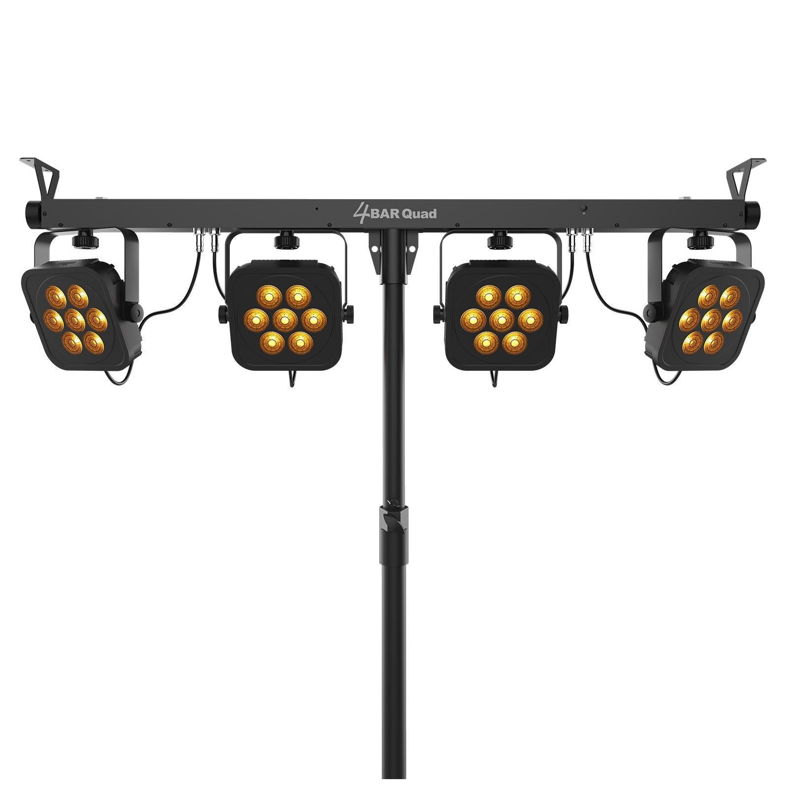 Chauvet DJ 4Bar Quad Complete Wash Lighting System with Hurricane 700 Fog Machine Package