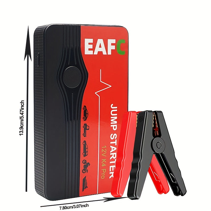 Never Get Stranded Again: Portable Car Jump Starter Battery Power Bank For Emergency Boosting