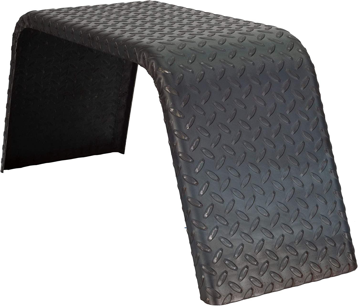 Trailer Fender 14 GauSteel Diamond Plate | 32" x 10" x 13" | Axle Trailer Fender | Trailer Fenders (2 Fenders) | Made in USA