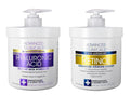 Advanced Clinicals Retinol Cream + Hyaluronic Acid Body Lotion &amp; Face Moisturizer Skin Care Set | Fragrance Free Retinol Body Cream &amp; Hyaluronic Acid Lotion For Crepey Skin, Stretch Marks, &amp; Dry Skin