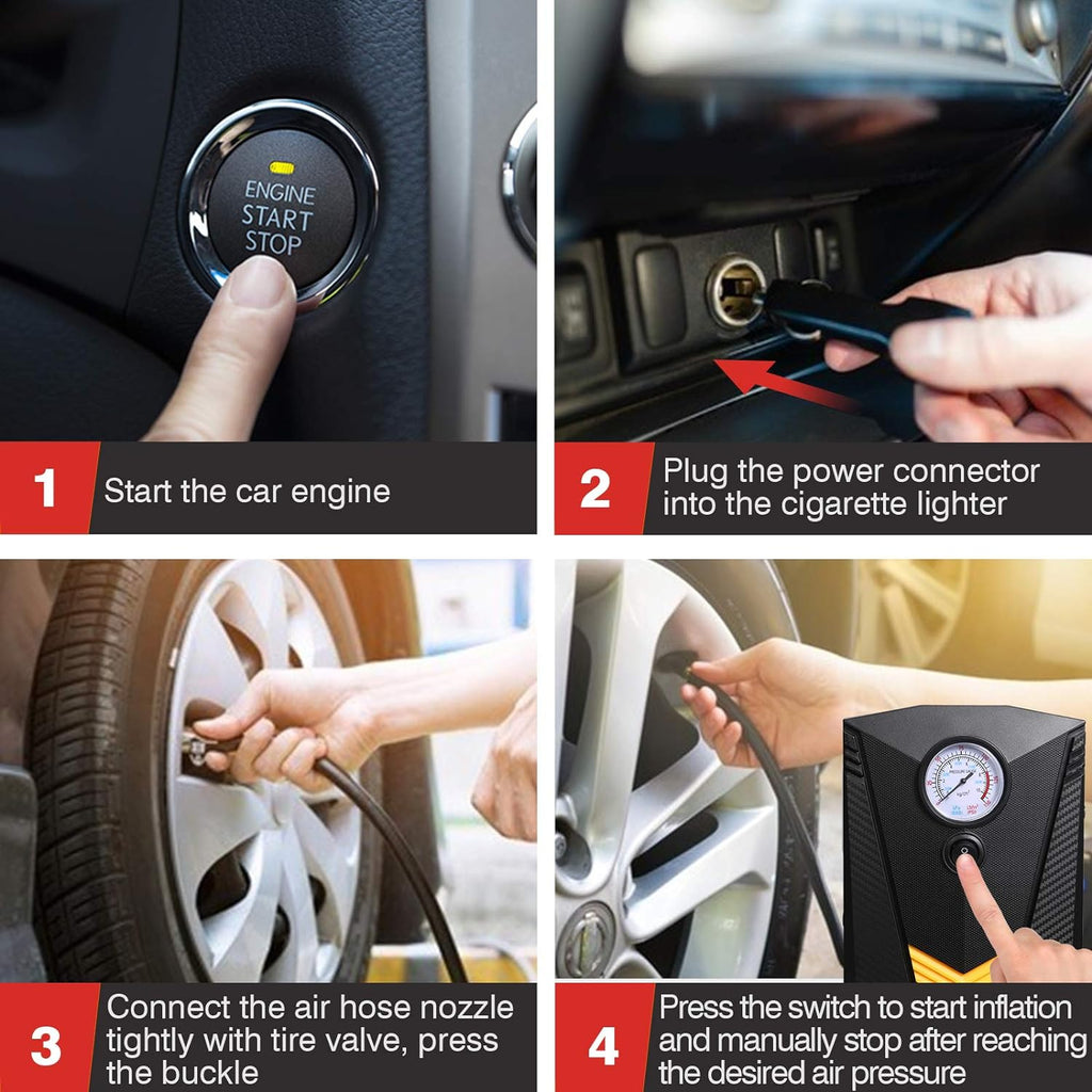 STDY Car Roadside Emergency Kit, Auto Vehicle Truck Safety Emergency Road Side Assistance Kits with Jumper Cables, Portable Air Compressor, First Aid Kit, Tow Rope, Reflective Triangle, etc