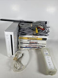 Wii Console Bundle w/ Controller, Nunchuck And 7 Games, Tested Working!
