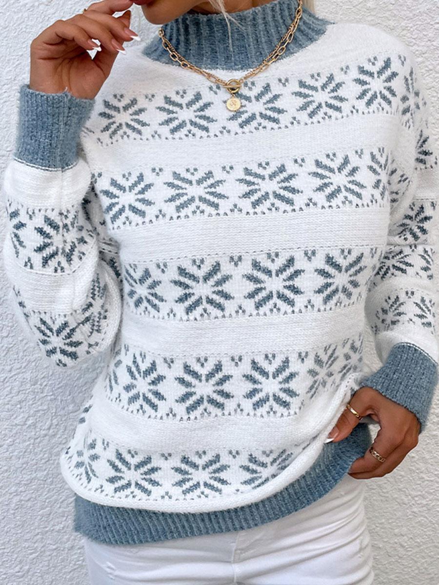Fashion Striped Round Neck Long Sleeve Casual Pullover
