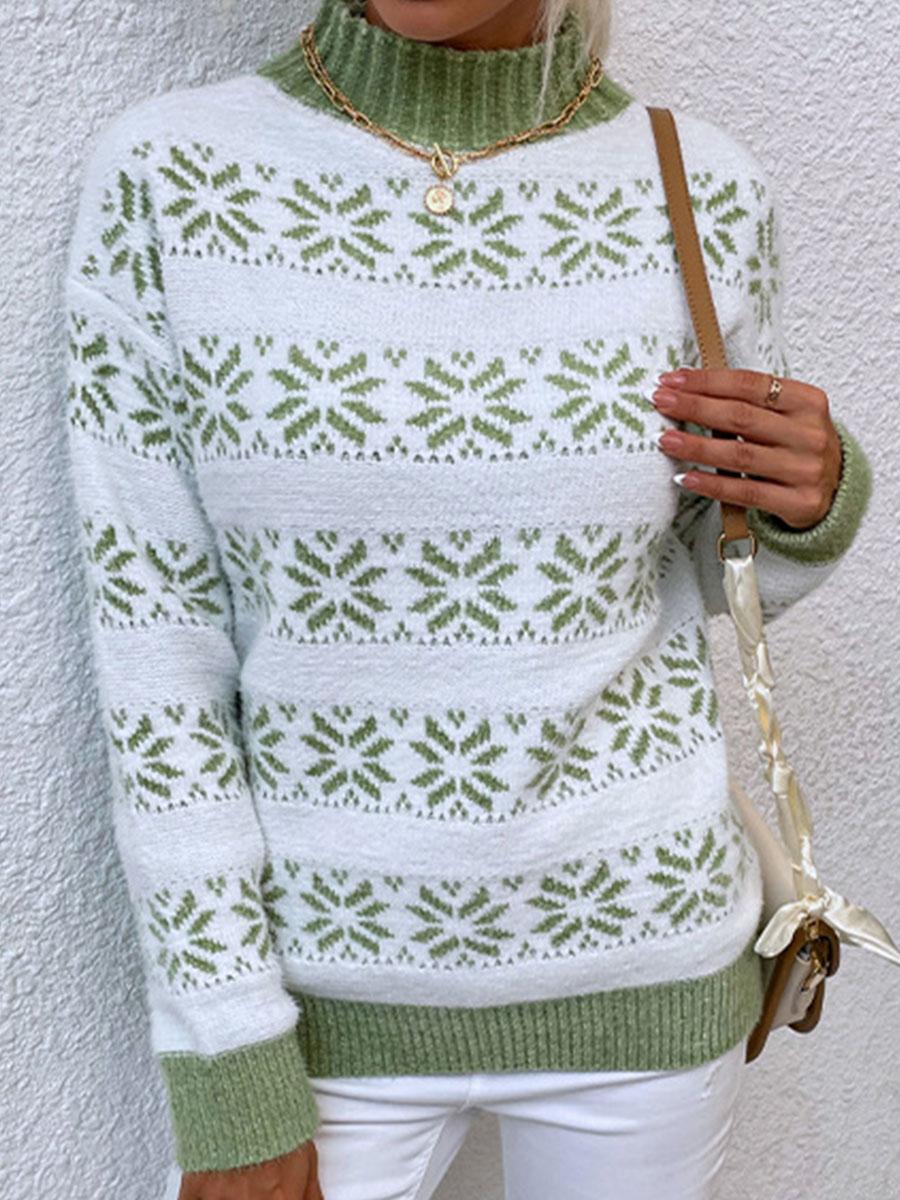 Fashion Striped Round Neck Long Sleeve Casual Pullover