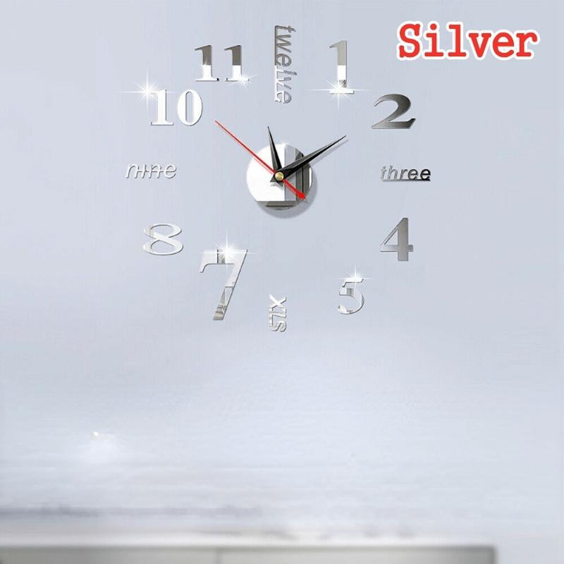 Unique 3D Mirror Wall Clock - Add a Modern Touch to Your Home Decor!