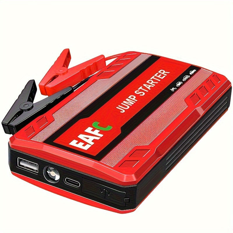 Portable Car Jump Starter Battery Power Bank Emergency Booster With LED Light 12V Auto Starting Device Support Starting 12V Gasoline Cars Up To 101.44oz