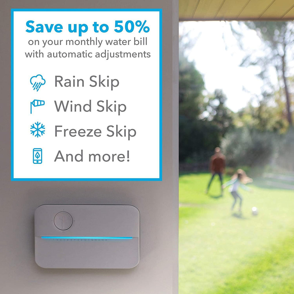 Rachio 3 Smart Bundle: Includes Rachio 3rd Generation-8 Zone Smart Sprinkler Controller (Alexa Compatible w/ Hyperlocal Weather Intelligence Plus & Rain Skip) & Rachio Weatherproof Outdoor Enclosure