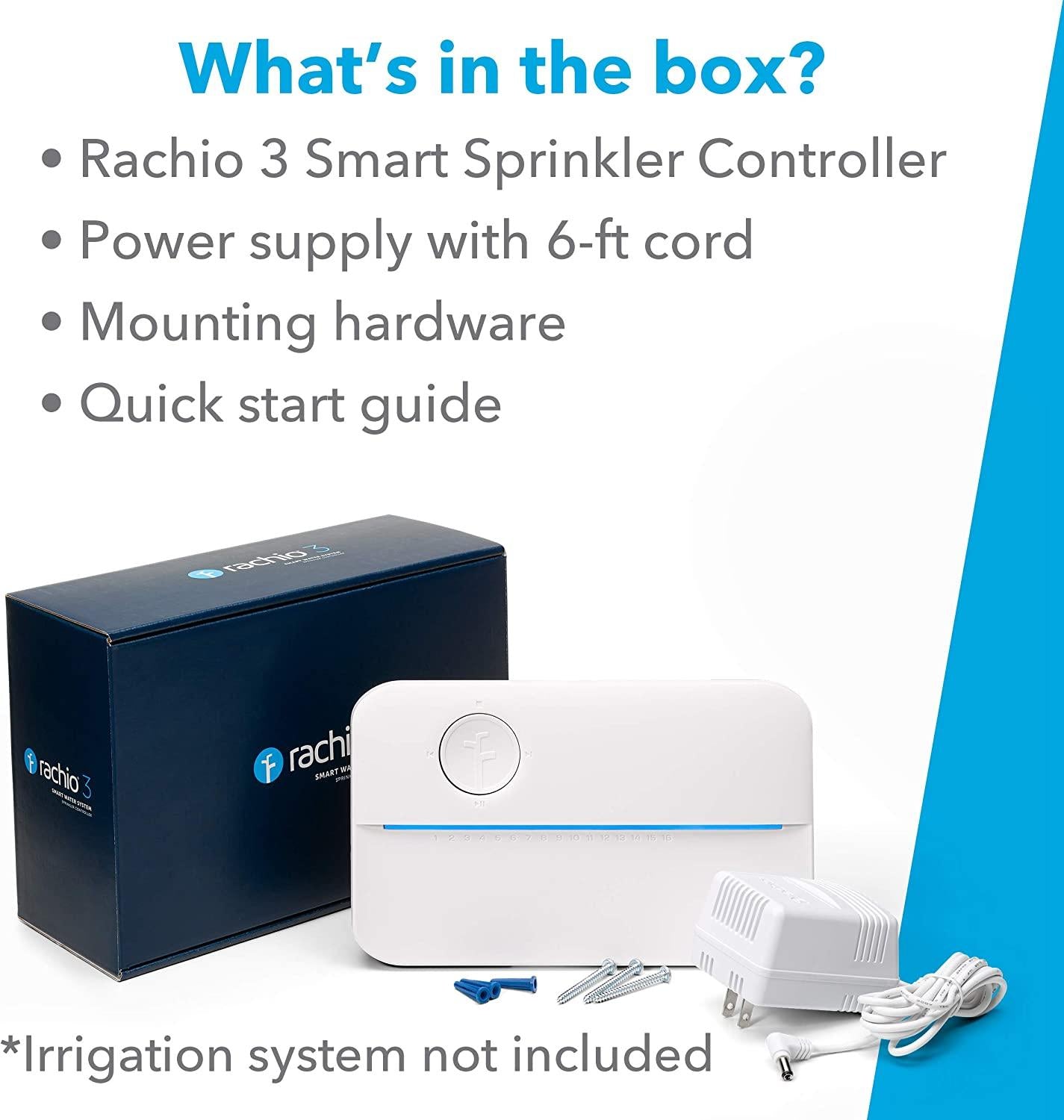 Rachio 3 Smart Bundle: Includes Rachio 3rd Generation-8 Zone Smart Sprinkler Controller (Alexa Compatible w/ Hyperlocal Weather Intelligence Plus & Rain Skip) & Rachio Weatherproof Outdoor Enclosure