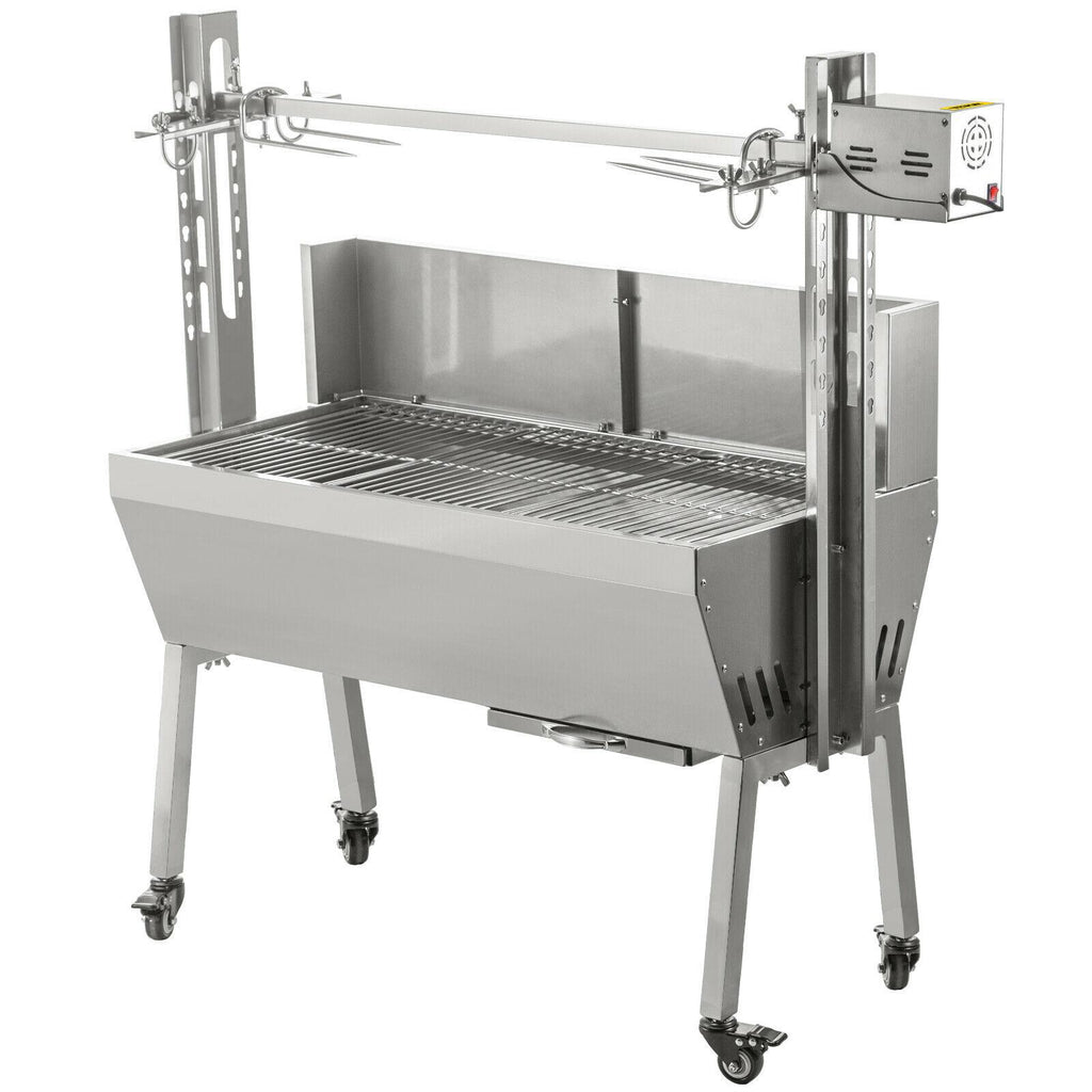 25W 132 Lbs  Lamb BBQ Roaster Rotisserie Spit Barbecue Chicken 9 Grill