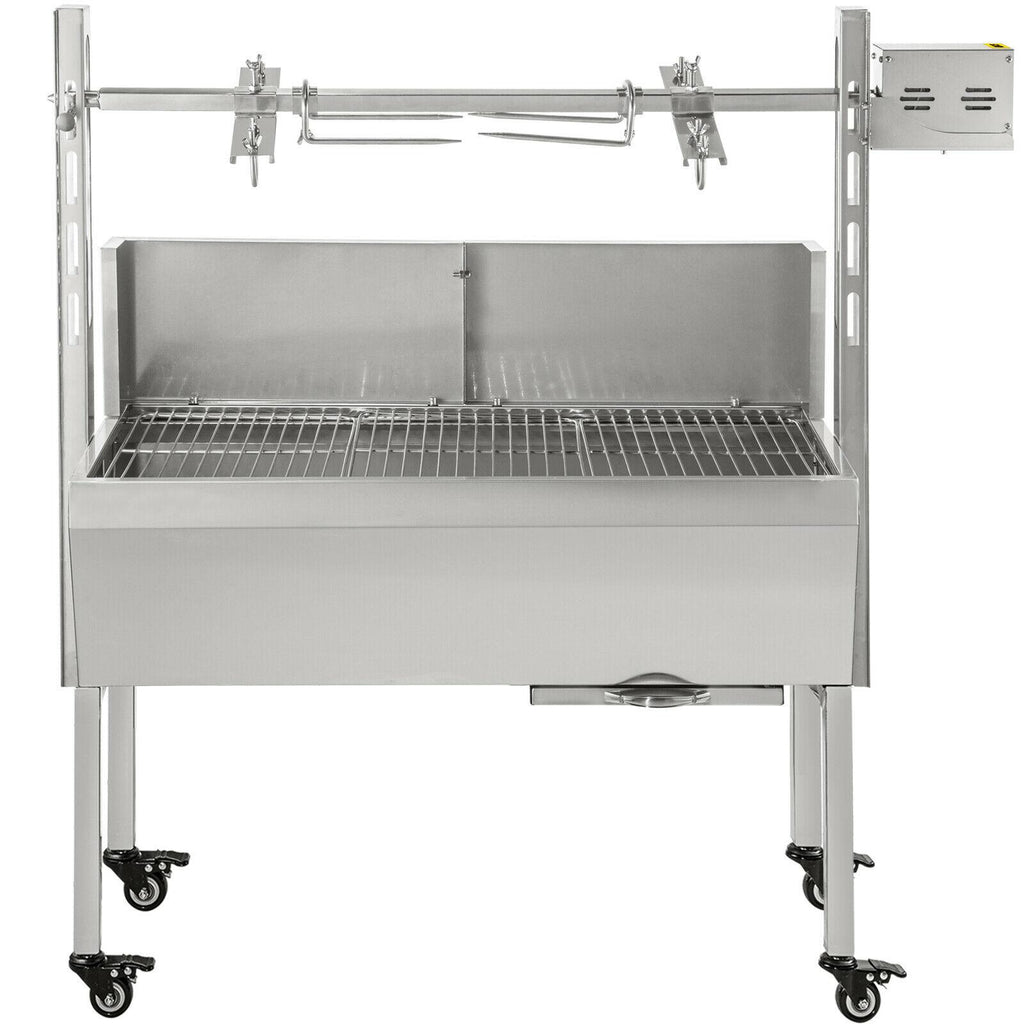 25W 132 Lbs  Lamb BBQ Roaster Rotisserie Spit Barbecue Chicken 9 Grill
