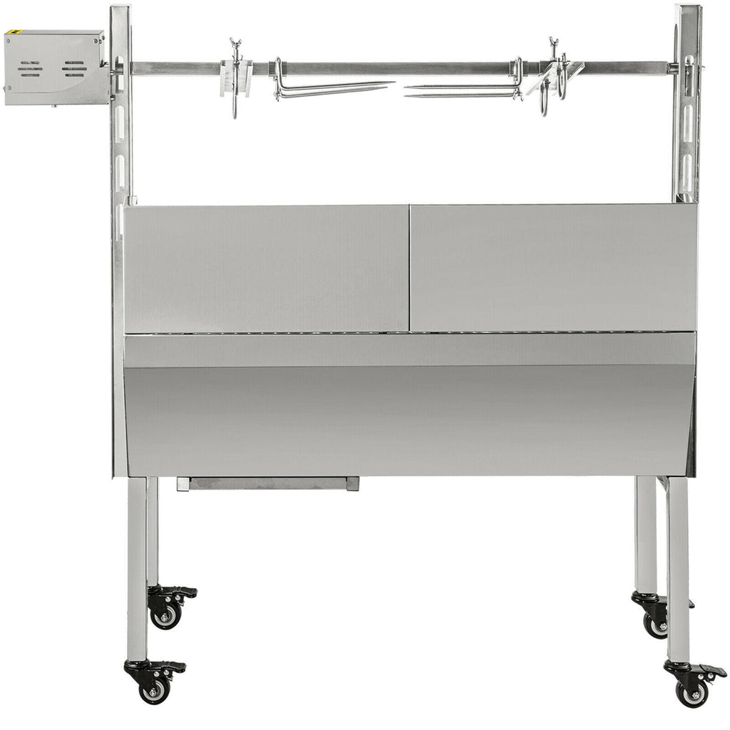 25W 132 Lbs  Lamb BBQ Roaster Rotisserie Spit Barbecue Chicken 9 Grill