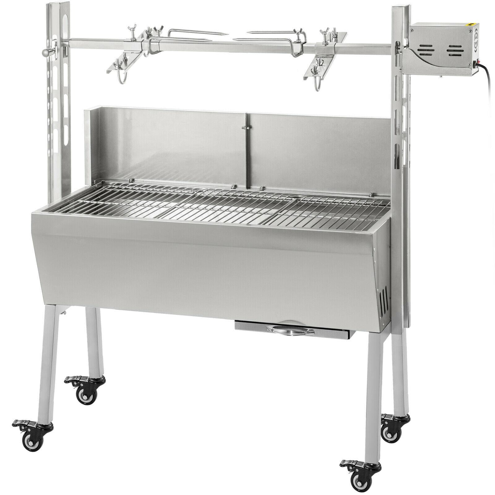 25W 132 Lbs  Lamb BBQ Roaster Rotisserie Spit Barbecue Chicken 9 Grill