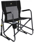 GCI Outdoor Freestyle Rocker Portable Rocking Chair &amp; Outdoor Camping Chair, Black