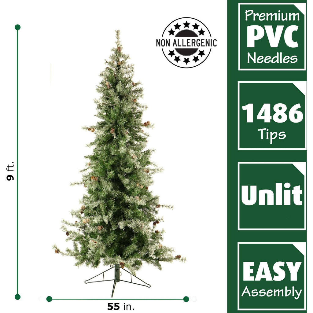 Fraser Hill Farm Buffalo Green Hinged Fir Christmas Tree, 9'