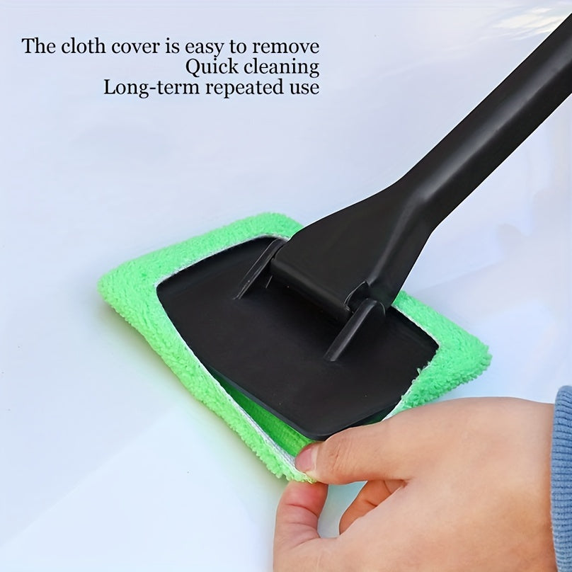 Car Glass Plastic Cleaning Brush With A Replacement Detachable Brush Head