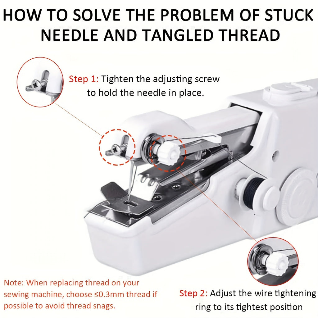 1pc Handheld Sewing Machine Mini Sewing Machines, Portable Sewing Machine  Handheld Stitch Tool For Fabric, Kids Cloth, Clothing (battery Not Included)