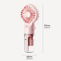 Portable Rechargeable Handheld Misting Fan - Battery Operated Mini Face Steamer for Travel &amp; Outdoors
