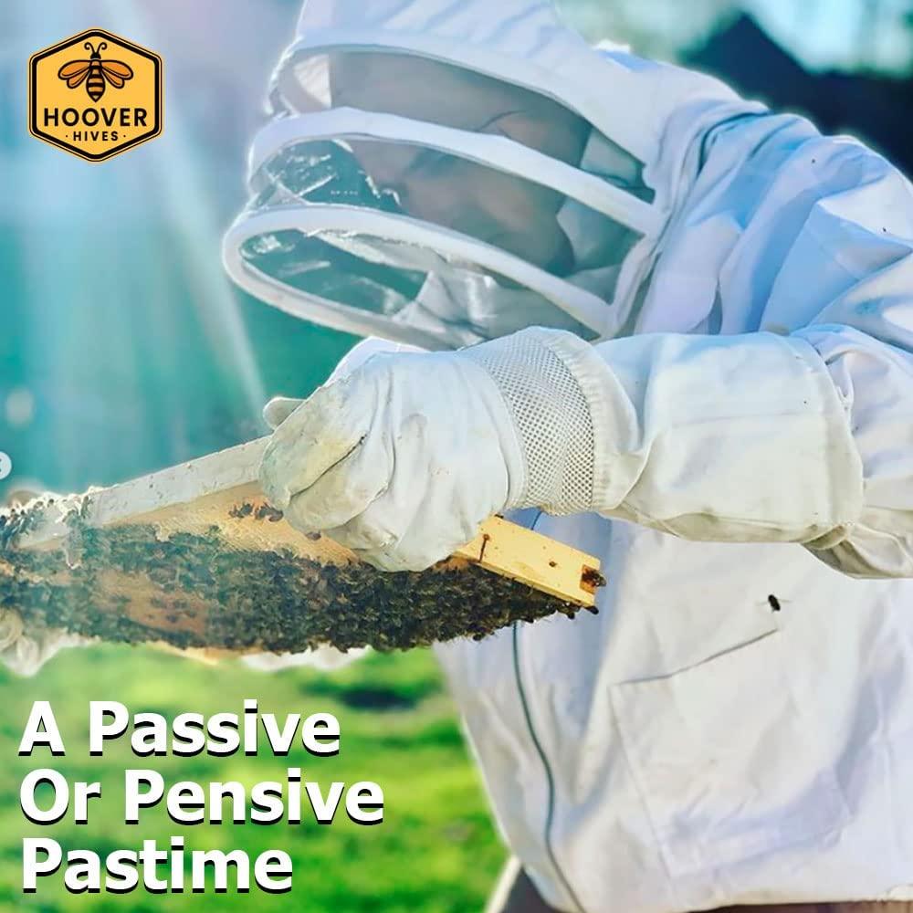 Hoover Hives 8 Frame Langstroth Beehive Dipped in Beeswax Includes Wooden Frames & Waxed Foundations (2 Deep Boxes, 1 Medium Box)(Fully Assembled)