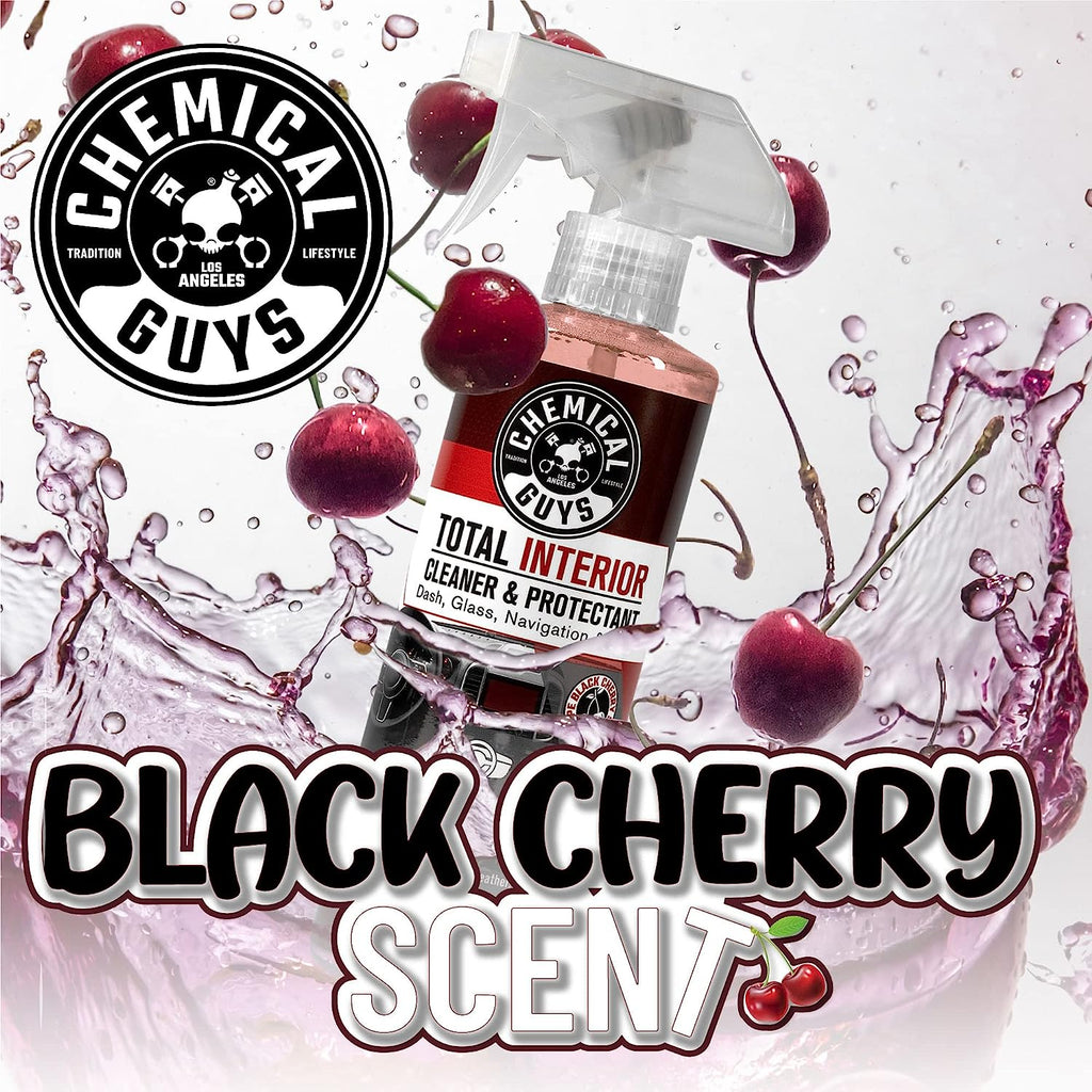 Chemical Guys SPI22516 Total Interior Cleaner &amp; Protectant (Safe on Dash, Leather, Vinyl, Plastics, Trim, Glass, Fabric &amp; More), 16 fl oz (Black Cherry Scent)