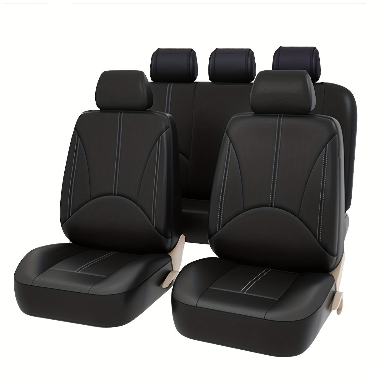 Car PU Leather Seat Cover High Quality Full Set universal cars Leather Seat Cover 5 Seat Protection Cover Suitable For Most Cars
