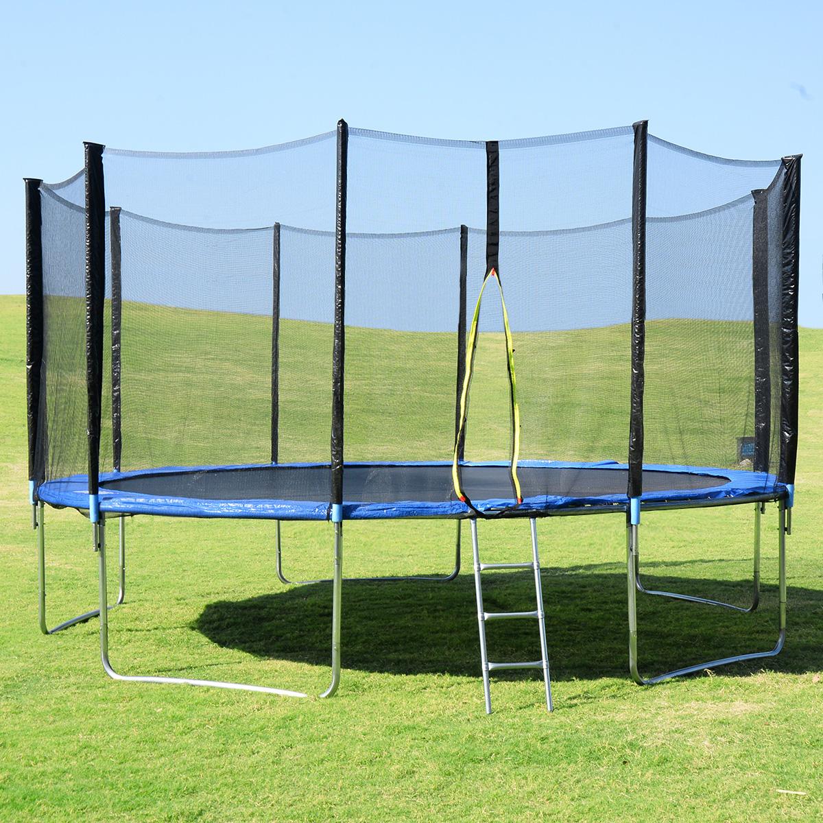Gymax 15 FT Trampoline Combo Bounce Jump Safety Enclosure Net
