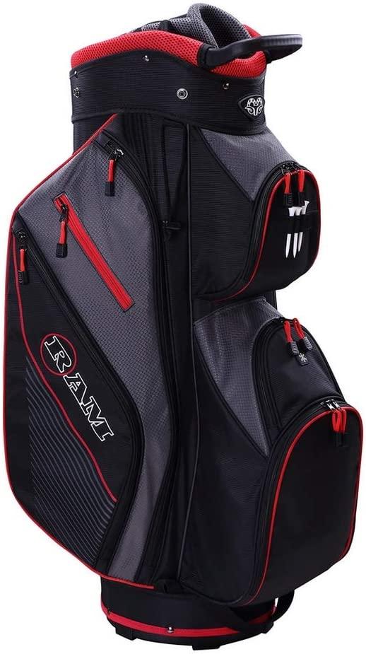 Ram Golf Lightweight Cart Bag with 14 Way Dividers Top
