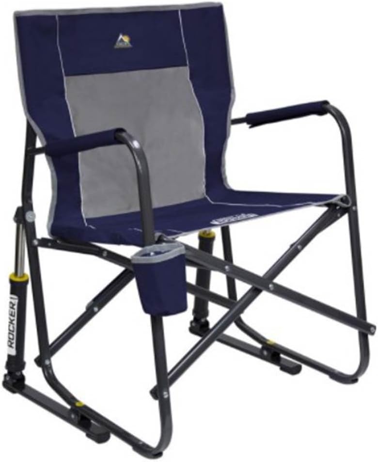 GCI Outdoor Freestyle Rocker Portable Rocking Chair &amp; Outdoor Camping Chair, Black