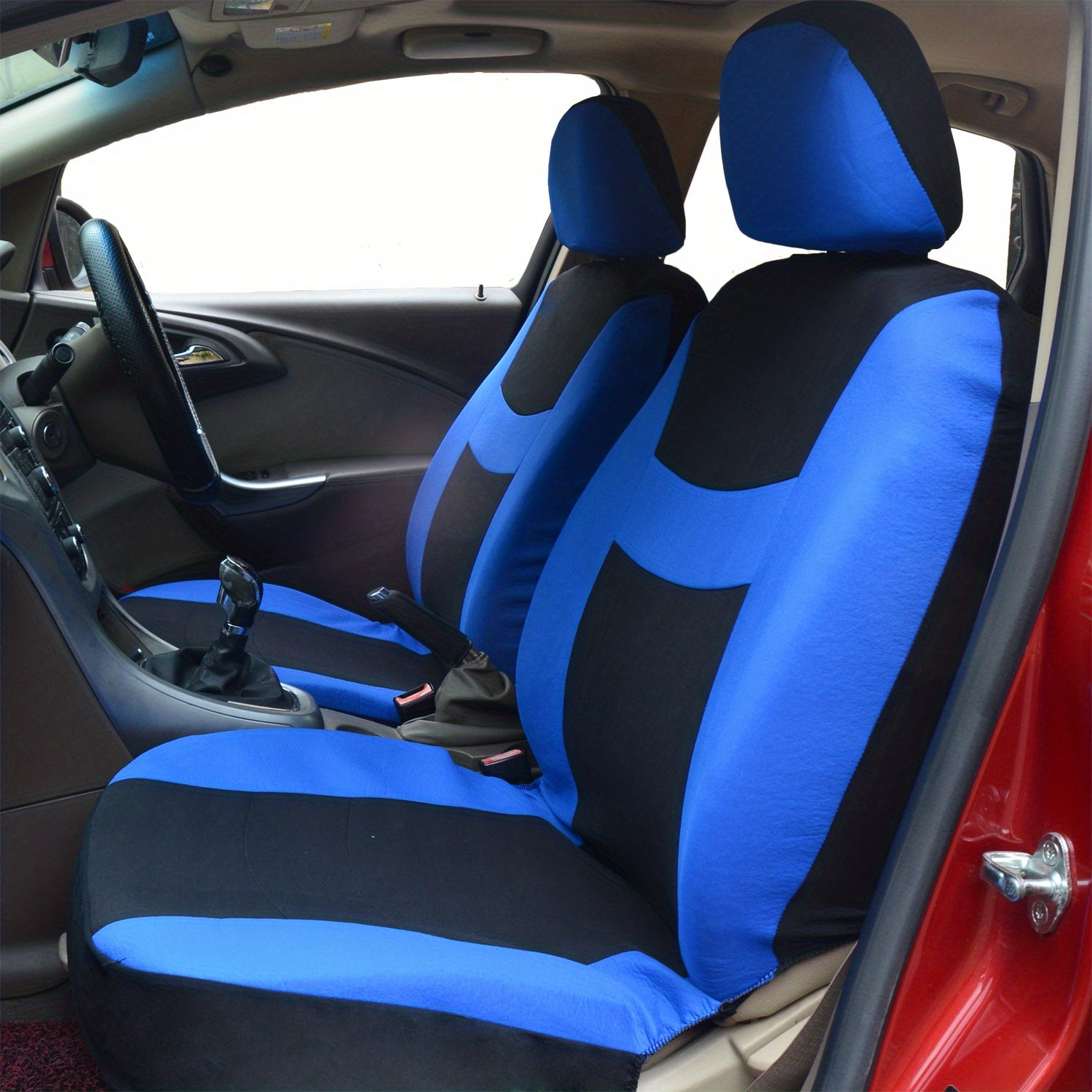 9pcs Polyester Fabric Car Seat Cover Universal Style Multi-color