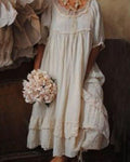 short sleeve cotton crew neck dresses