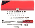 Wright Tool 224 1/4" Drive 6 Point Standard and Deep Metric Socket Set (25-Piece)