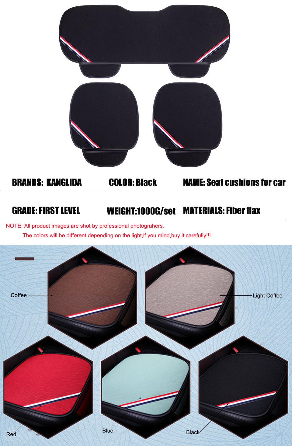 Seat Cushion Car Front Rear Breathable Protector Mat Pad 3 Pcs/Lot