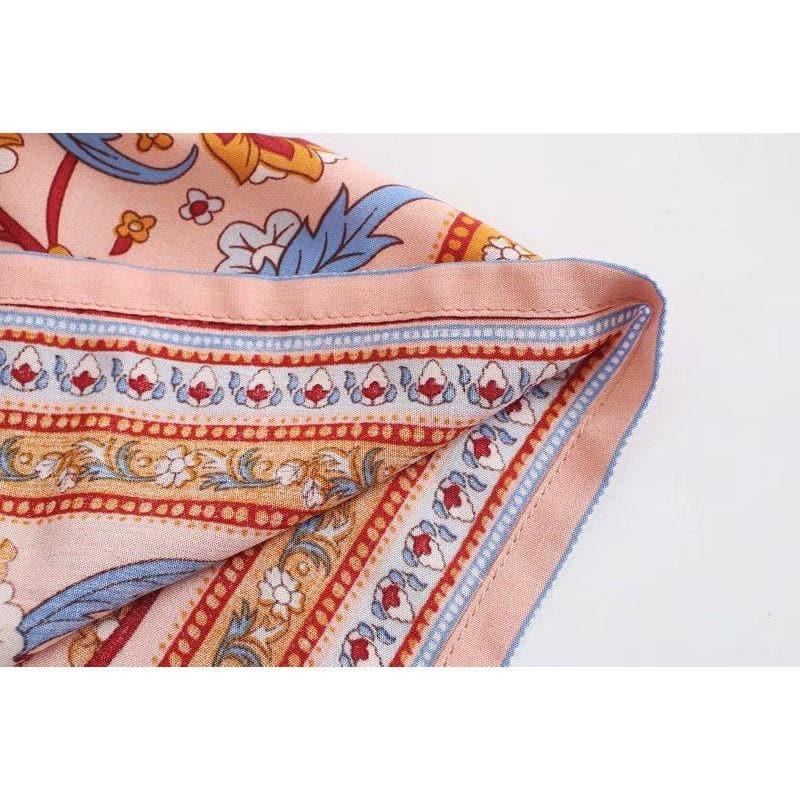 bohemian noodle strap beach dress