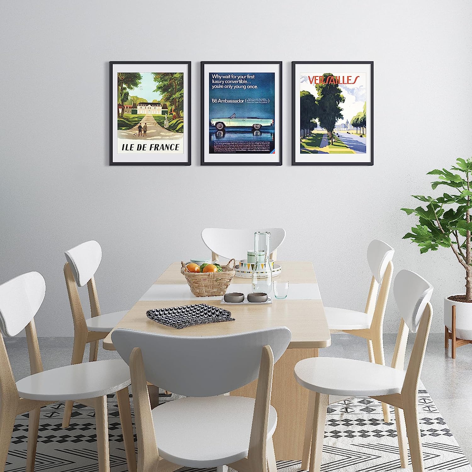 upsimples 18x24 Picture Frame Set of 5, Display Pictures 16x20 with Mat or 18x24 Without Mat, Wall Gallery Photo Frames, Black