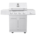 Propane Gas Grill 4 Burner with Side Burner  Steel Outdoor CooHome