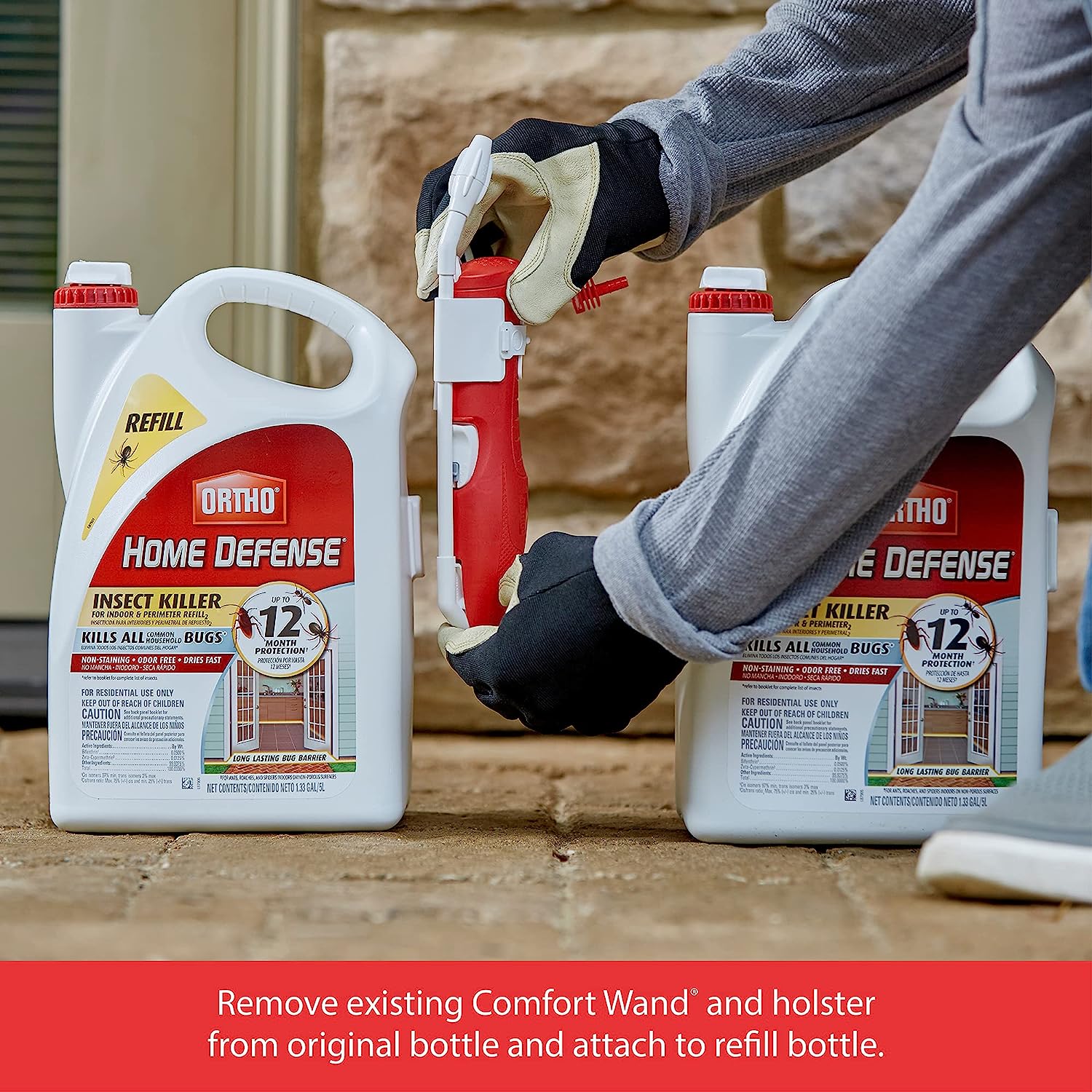 Ortho Home Defense Insect Killer for Indoor &amp; Perimeter Refill 2, 1.33 gal., 4-pack