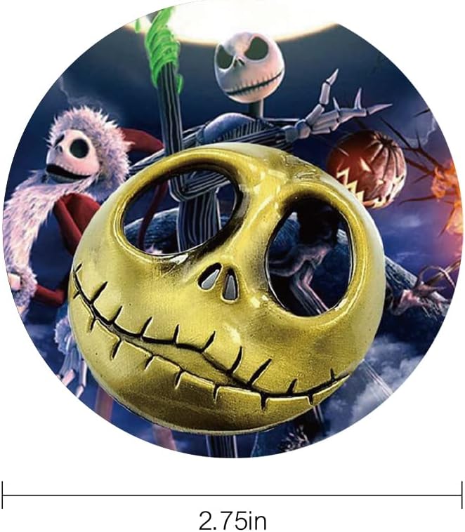 Nightmare Before Christmas Jack Skellington 2-Piece 2.75" Car Cup Holder Coasters, Cool Funny Fun Cartoon Silicone Skull Car Interior Coasters 2PCS Car Coasters for Cup Holders by FLYEEGO