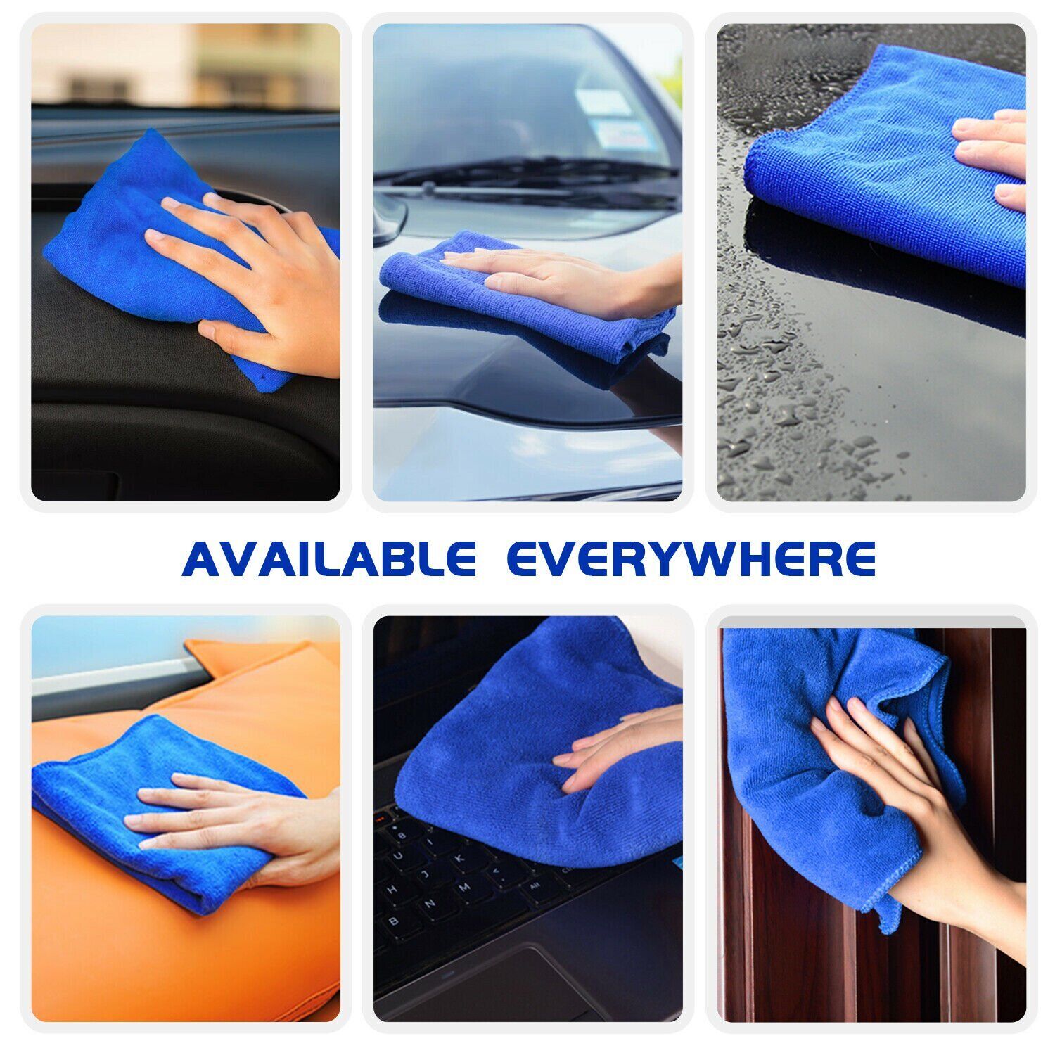 10pcs Microfiber Car Cleaning Towel Automobile Motorcycle Washing Glass Household Cleaning Small Towel
