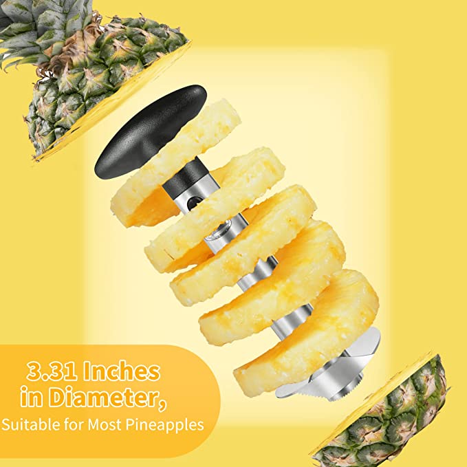 Pineapple Corer, [Upgraded, Reinforced, Thicker Blade] Newness Premium Pineapple Corer Remover