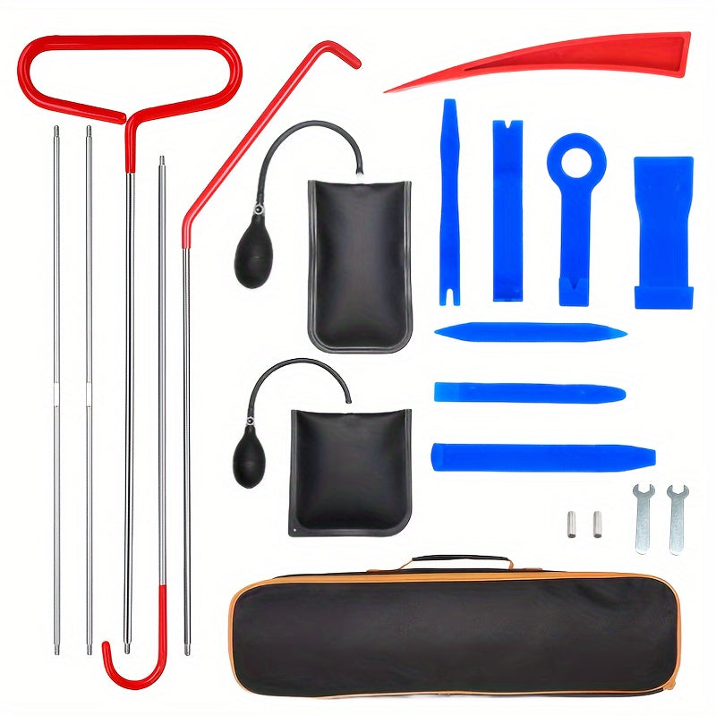 Car Repair Tool Kit Portable Automotive Tool Set  With Carrying Bag For Cars &amp; Trucks  Professional Emergency Car Tools Door Dent Repair Tool
