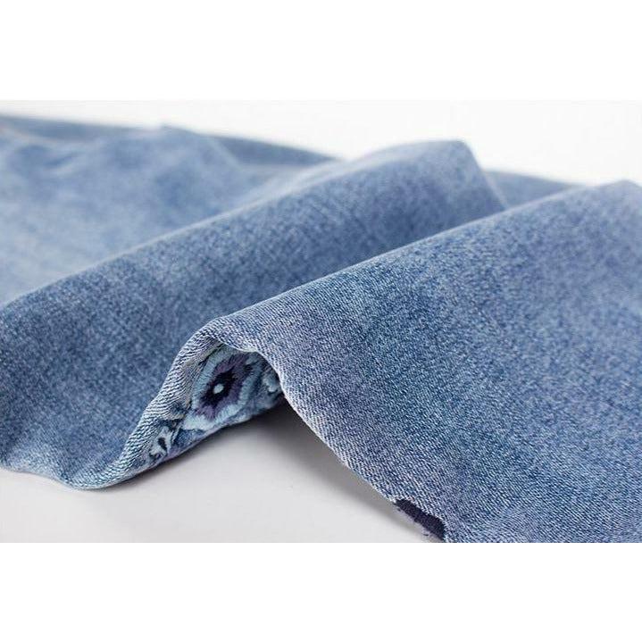 embroidery skinny jeans vintage