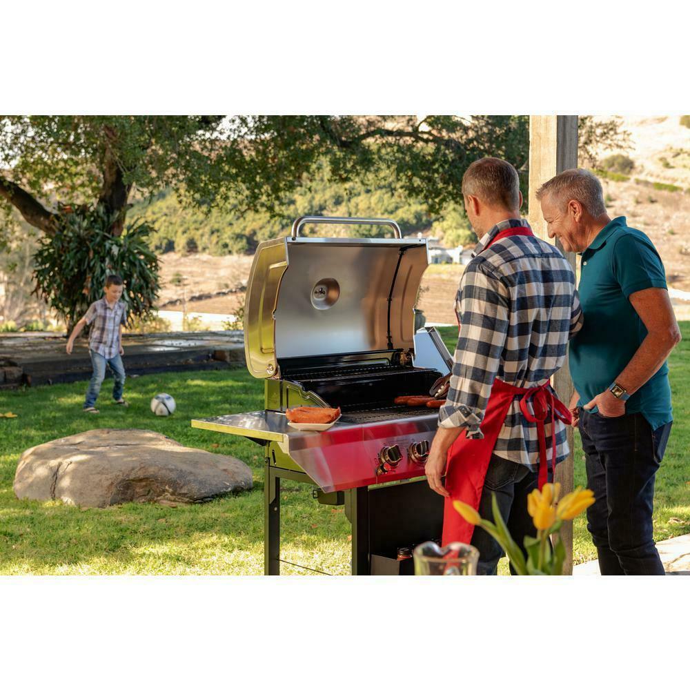 5-Burner Propane Gas Grill  Steel with Side Burner and Condiment Rack