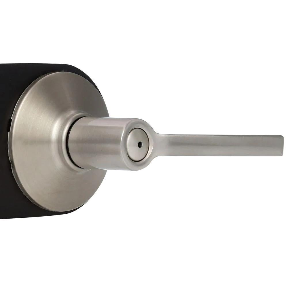 Latitude Satin Nickel Privacy Bed/Bath Door Lever (4-Pack)