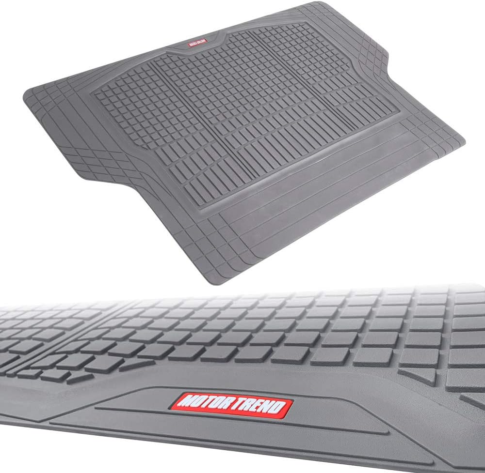 Motor Trend Premium FlexTough All-Protection Cargo Liner Trunk Mat - w/Traction Grips &amp; Fresh , Heavy Duty Trimmable Trunk Liner for Car Truck SUV, Gray, Size: 54" L x 37" W
