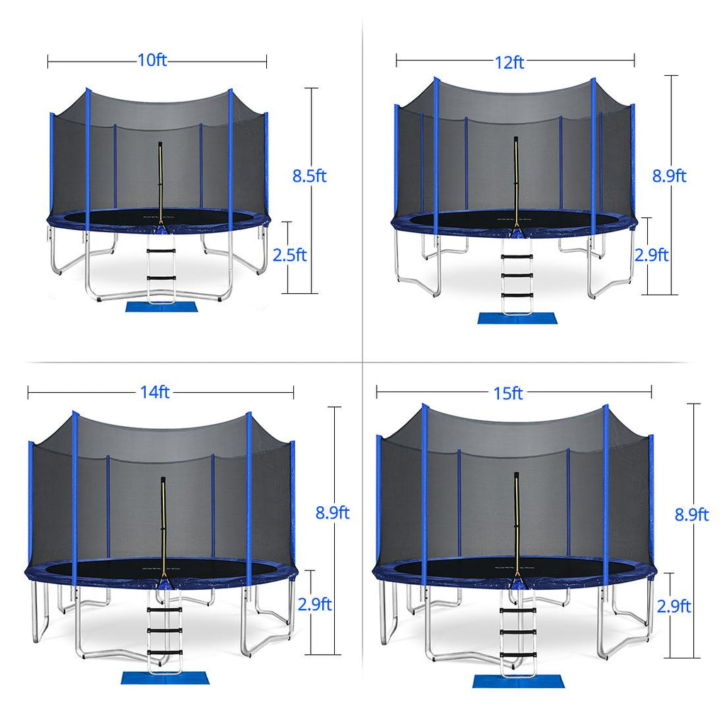 ORCC 12FT Kids Trampoline, TÜV Certificated Yard Trampoline with all Accessories