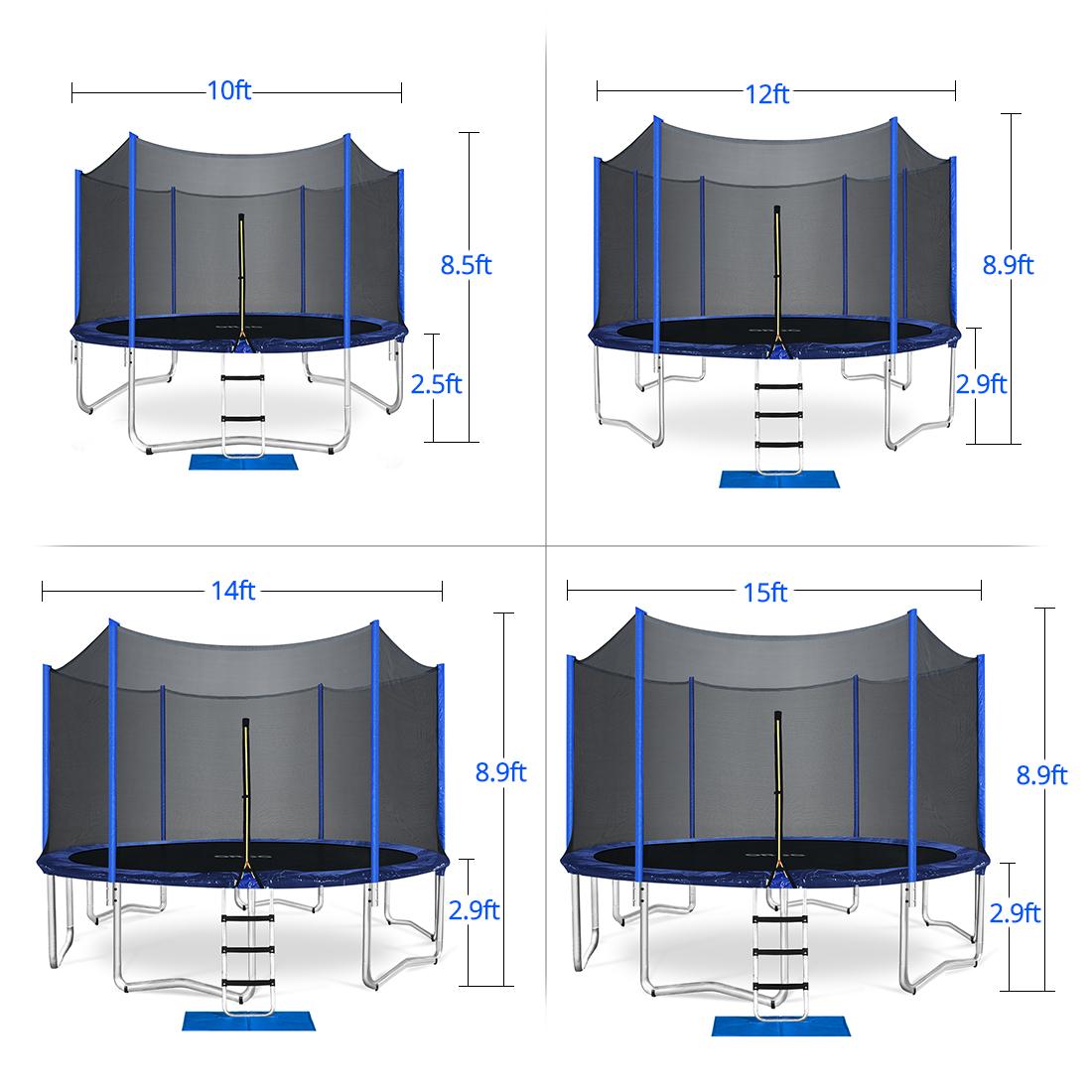 ORCC 12FT Kids Trampoline, TÜV Certificated Yard Trampoline with all Accessories