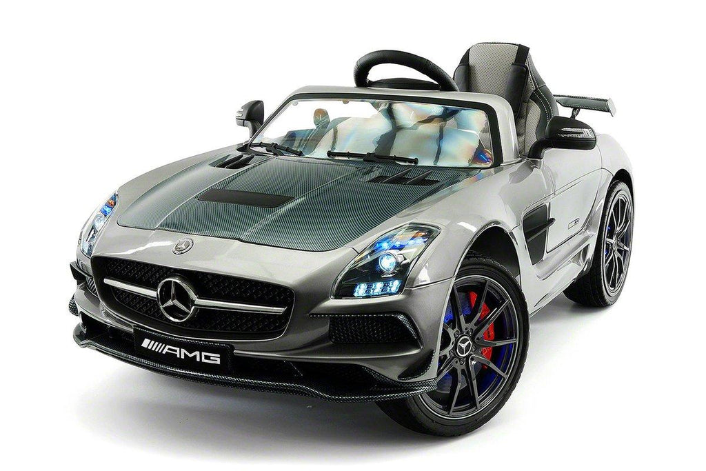 CarZ4KidS MERCEDES SLS AMG FINAL EDITION 12V ELECTTRIC KIDS RIDE ON TOY CAR BATTERY POWERED LED WHEELS PARENTAL REMOTE MP4 PLAYER  | GRAY METALLIC