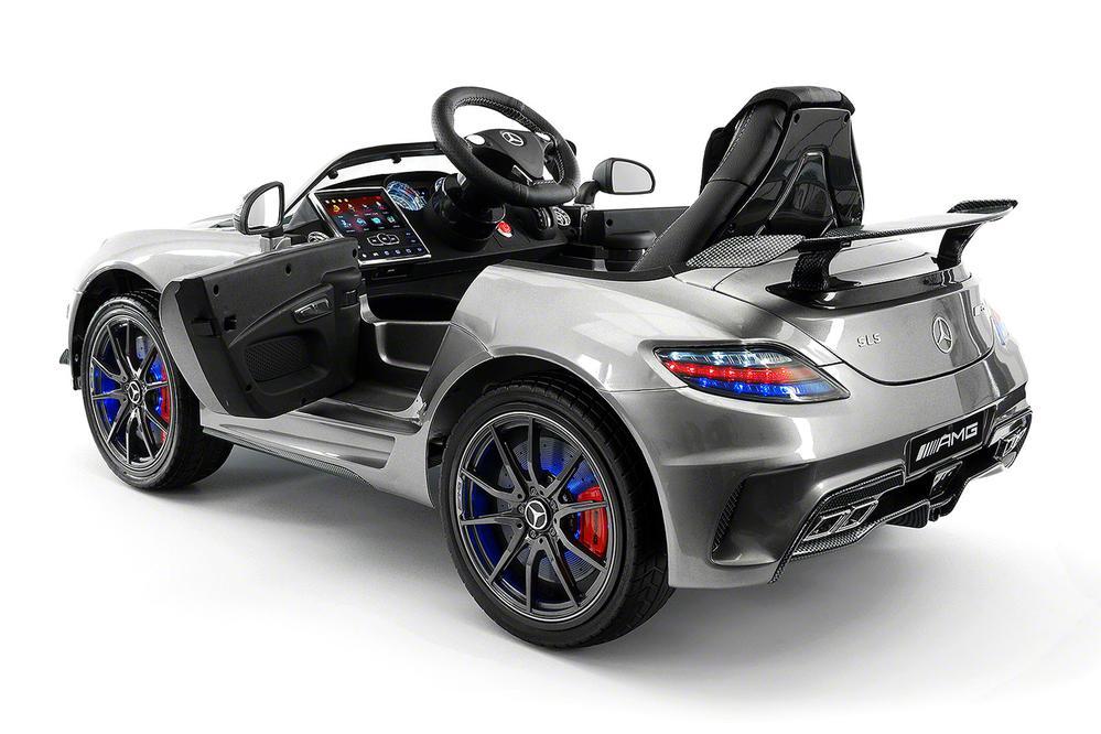 CarZ4KidS MERCEDES SLS AMG FINAL EDITION 12V ELECTTRIC KIDS RIDE ON TOY CAR BATTERY POWERED LED WHEELS PARENTAL REMOTE MP4 PLAYER  | GRAY METALLIC