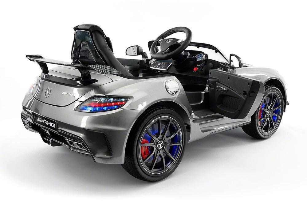 CarZ4KidS MERCEDES SLS AMG FINAL EDITION 12V ELECTTRIC KIDS RIDE ON TOY CAR BATTERY POWERED LED WHEELS PARENTAL REMOTE MP4 PLAYER  | GRAY METALLIC
